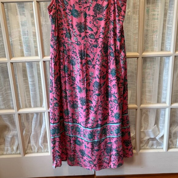 J. Jill Floral V Neck Tank Dress with Pockets - Picture 6 of 7